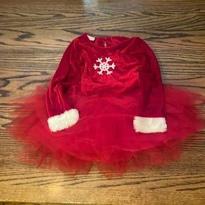 Blueberi boulevard red snowflake dress